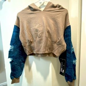 Denim Crop Top Sweater